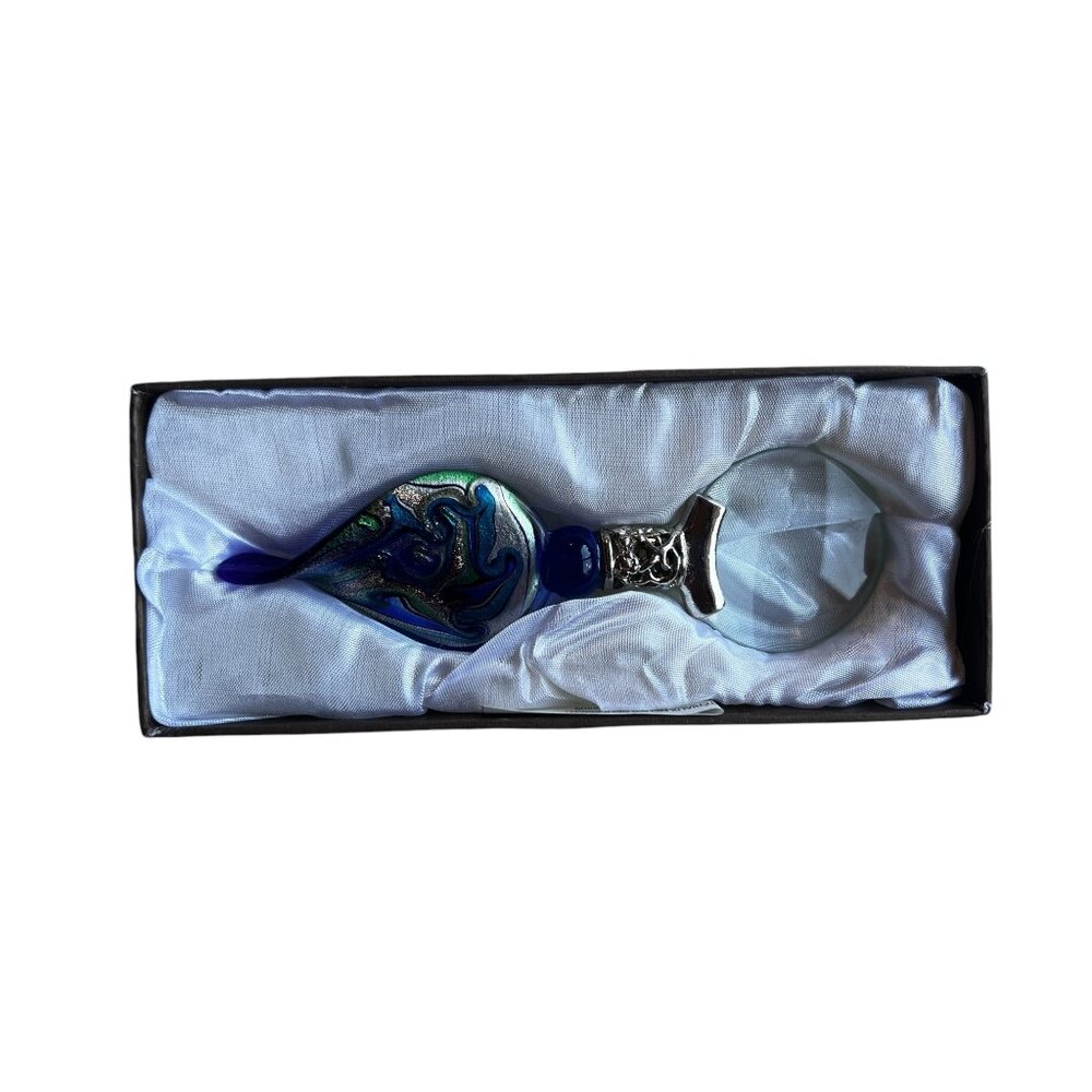 Blown Glass Handle Magnifier Padded Box Pier One